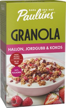 Granola su avietėmis ir braškėmis 450g