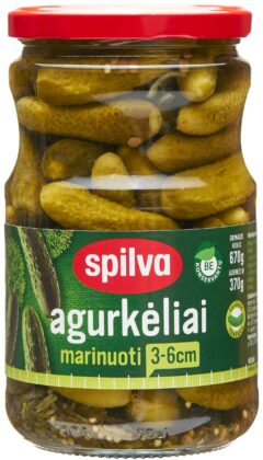 Marinuoti agurkėliai 670(370)g
