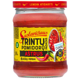 Trintų pomidorų padažas aštrus 490g