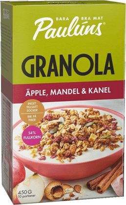 Granola su cinamonu, obuoliais ir migdolais 450 g
